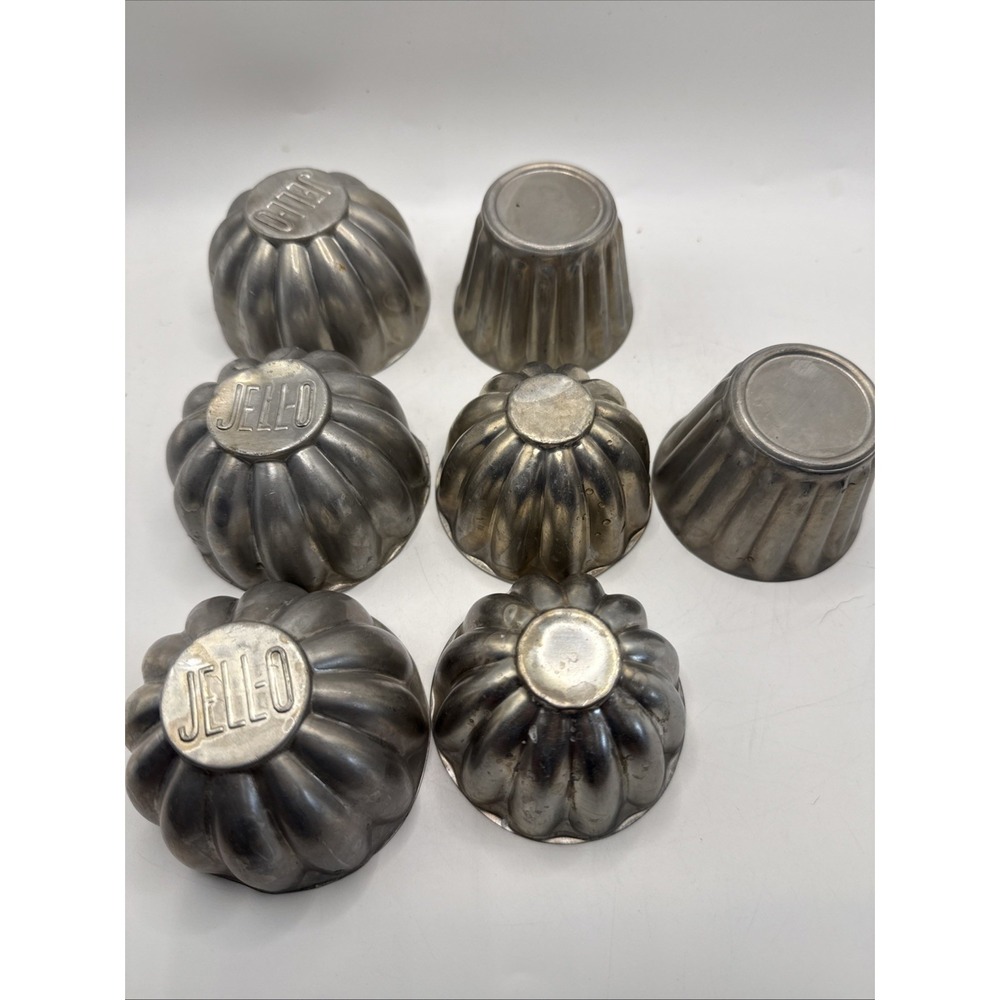 Set 6 Vintage 1960's Jell-O Molds, 3 JELLO-O Brand